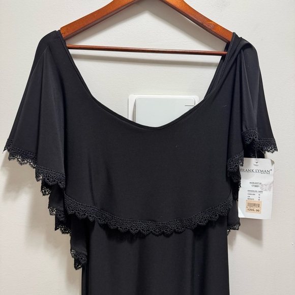 Frank Lyman Design Black Vneck Dress Size 10 NWT Brand New - Picture 6 of 12